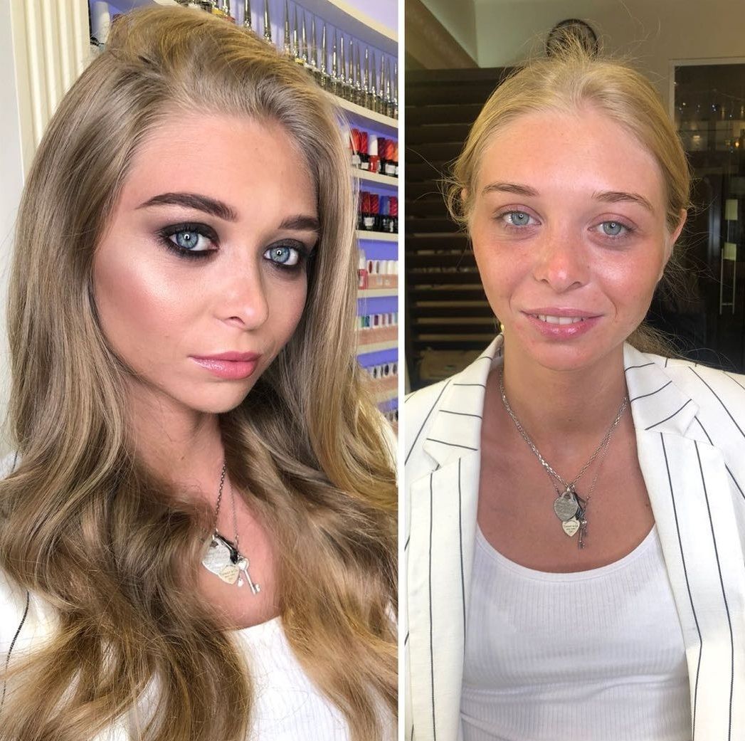 Вечерний макияж (фото до и после)