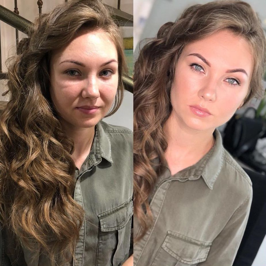 Дневной макияж (фото до и после)