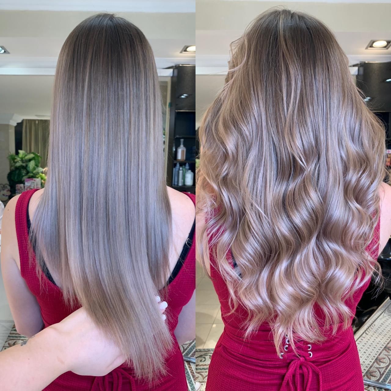 Укладка волос (фото до и после)