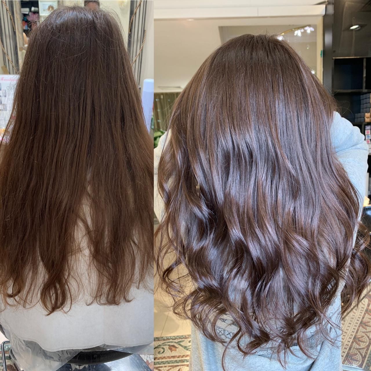 Фото до и после ухода за волосами в салоне Маникюрофф