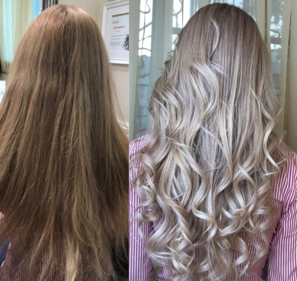 Мелирование волос (фото до и после)